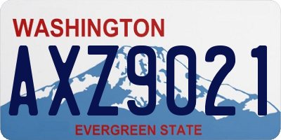 WA license plate AXZ9021