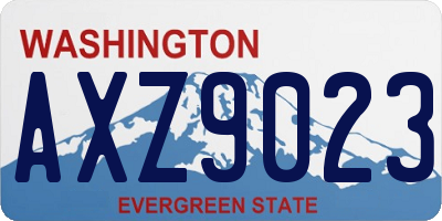 WA license plate AXZ9023