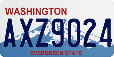 WA license plate AXZ9024