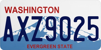 WA license plate AXZ9025