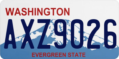 WA license plate AXZ9026