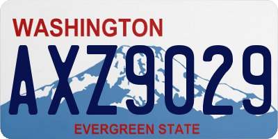 WA license plate AXZ9029