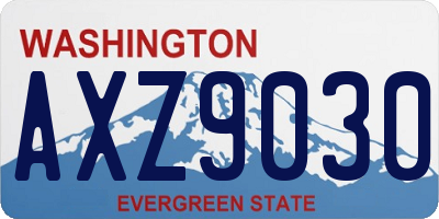 WA license plate AXZ9030