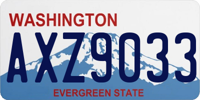 WA license plate AXZ9033