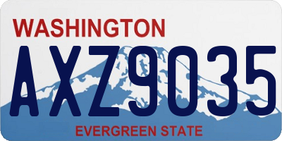WA license plate AXZ9035