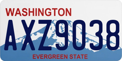WA license plate AXZ9038