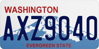 WA license plate AXZ9040