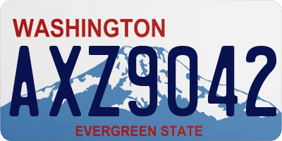 WA license plate AXZ9042