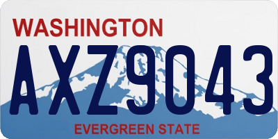WA license plate AXZ9043