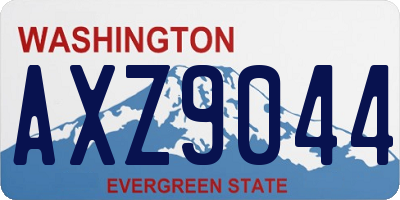 WA license plate AXZ9044