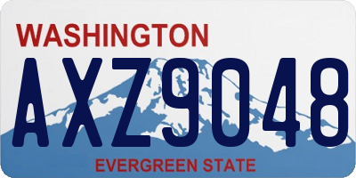 WA license plate AXZ9048