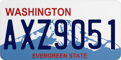 WA license plate AXZ9051