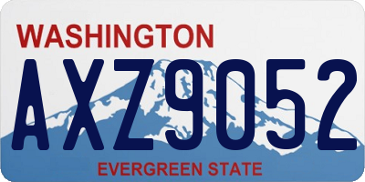 WA license plate AXZ9052
