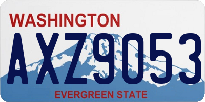 WA license plate AXZ9053