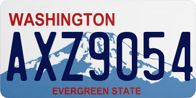 WA license plate AXZ9054