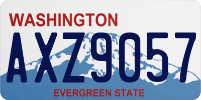 WA license plate AXZ9057