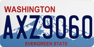 WA license plate AXZ9060