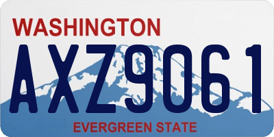 WA license plate AXZ9061