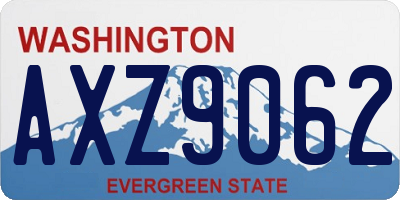 WA license plate AXZ9062