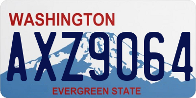 WA license plate AXZ9064