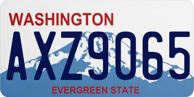 WA license plate AXZ9065