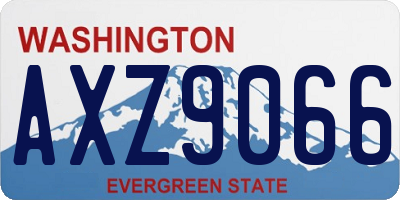 WA license plate AXZ9066