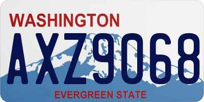 WA license plate AXZ9068