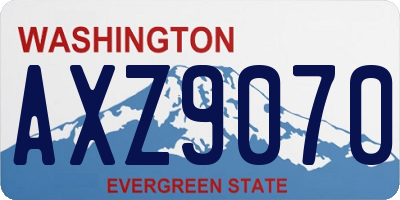 WA license plate AXZ9070