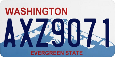 WA license plate AXZ9071