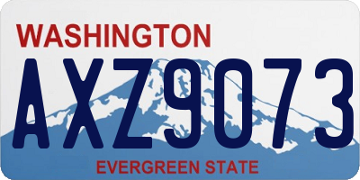 WA license plate AXZ9073