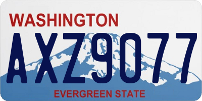 WA license plate AXZ9077
