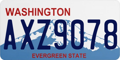 WA license plate AXZ9078