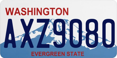 WA license plate AXZ9080