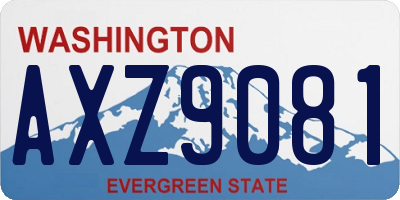 WA license plate AXZ9081