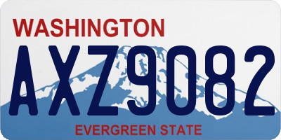 WA license plate AXZ9082