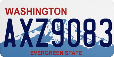 WA license plate AXZ9083