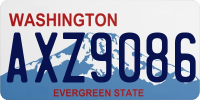 WA license plate AXZ9086