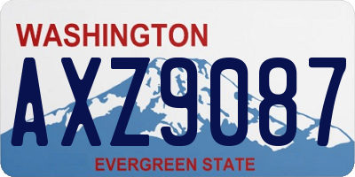 WA license plate AXZ9087