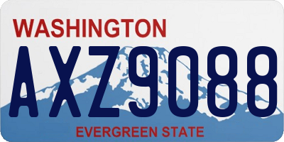 WA license plate AXZ9088