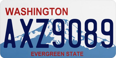 WA license plate AXZ9089