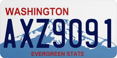 WA license plate AXZ9091
