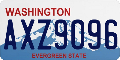 WA license plate AXZ9096