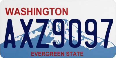 WA license plate AXZ9097
