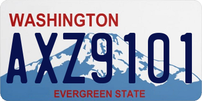 WA license plate AXZ9101