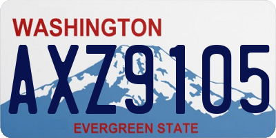 WA license plate AXZ9105