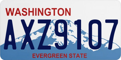 WA license plate AXZ9107