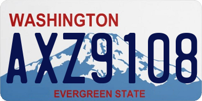 WA license plate AXZ9108