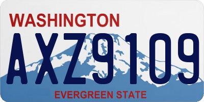 WA license plate AXZ9109