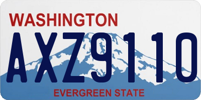 WA license plate AXZ9110