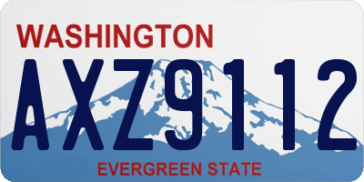 WA license plate AXZ9112